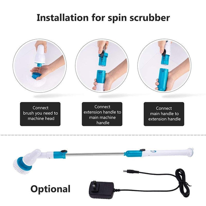 ELECTRIC SPIN SCRUBBER™ WITH EXTENSION